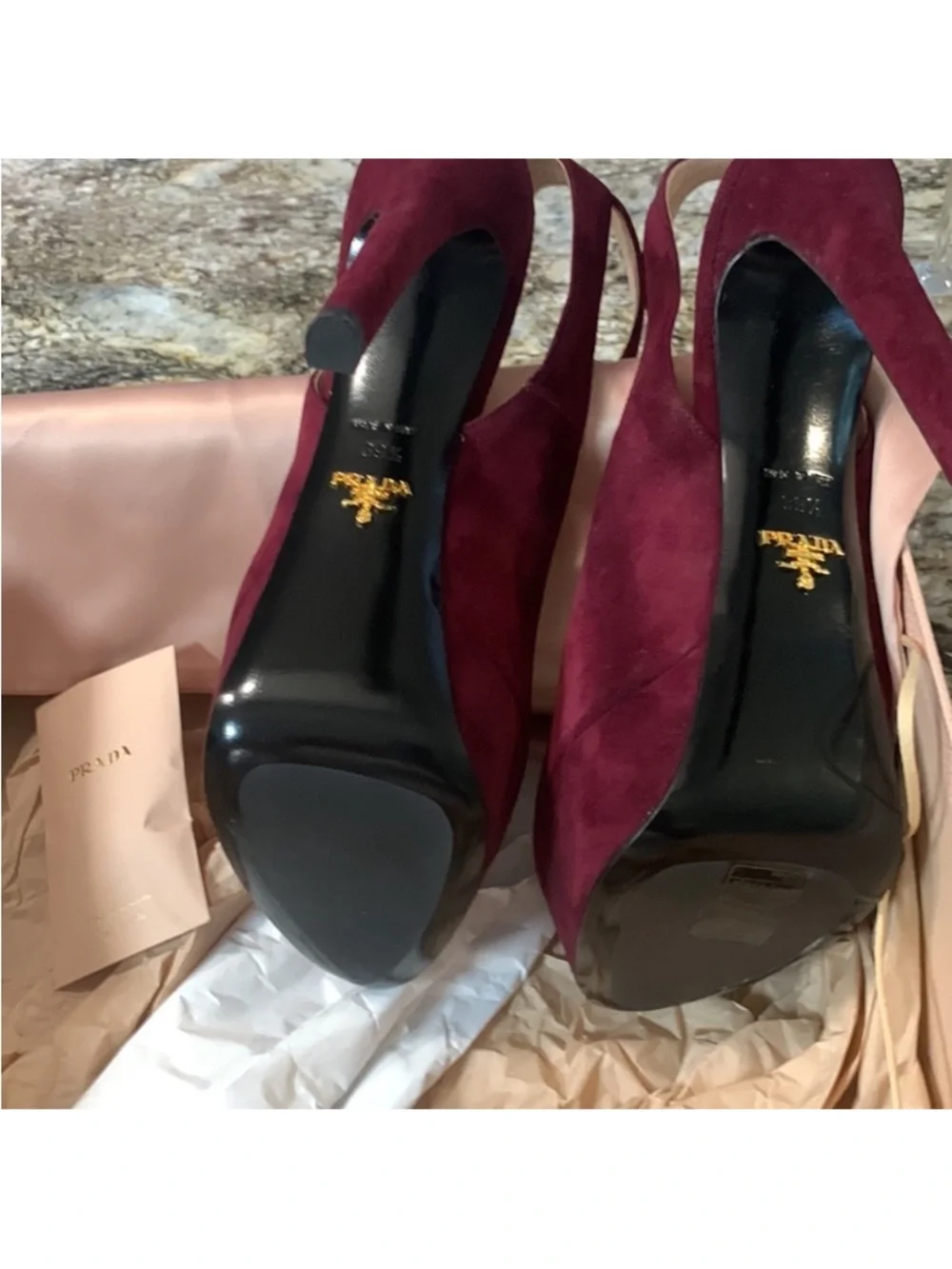 Prada platform peep-toe heels NWT - Picture 5 of 7